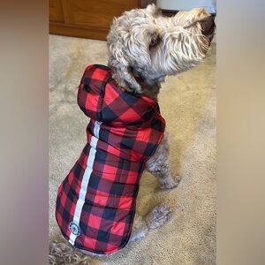 Silver paw winter fall dog jacket large